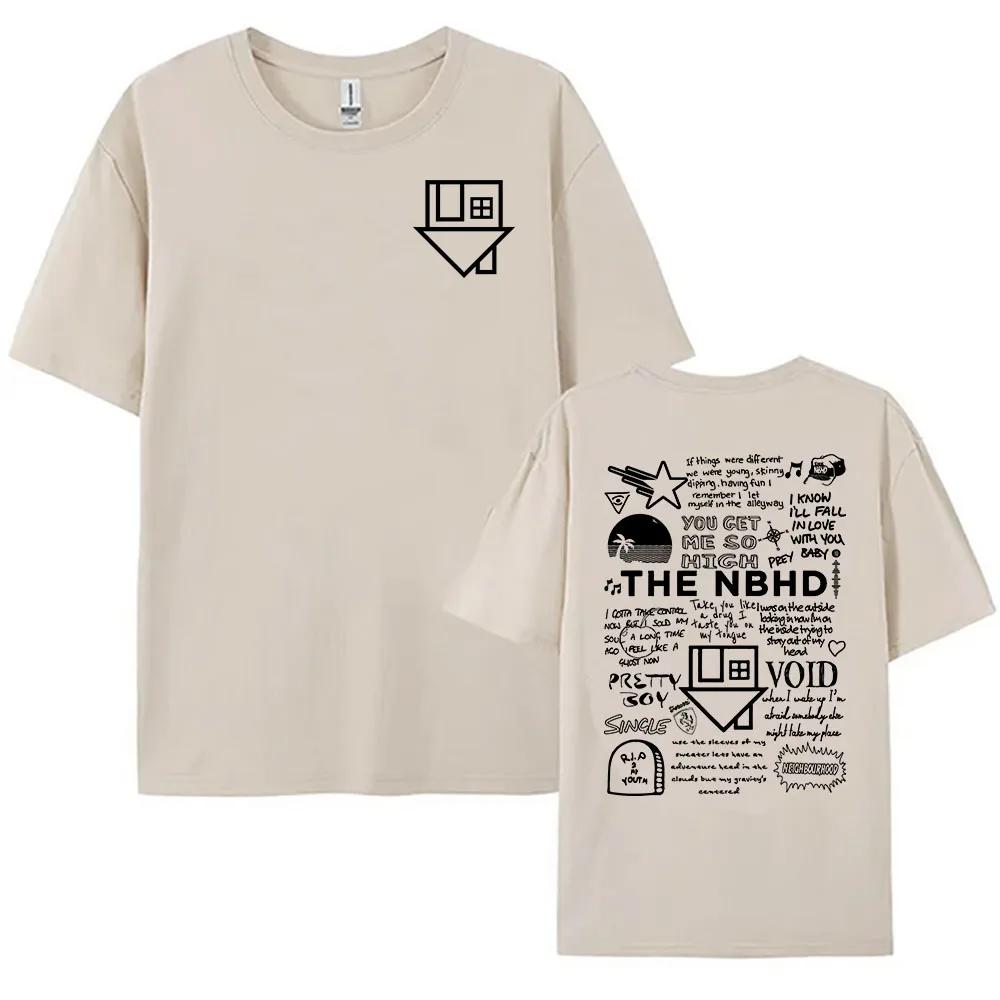 Футболка унисекс The Neighborhood NBHD Band Printing T-shirt Высококачественные женские футболки Ropa Mujer Повседневная футболка с коротким рукавом для женщин