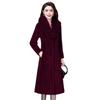 Fashionable Mom's Winter Long Woolen Coat Elegant Lady Loose Overcoat Jacket