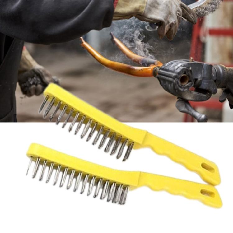 Steel Wire Brush 10Inch Hard Scratch Brushes With Hangable Handles For Workshop Home Use