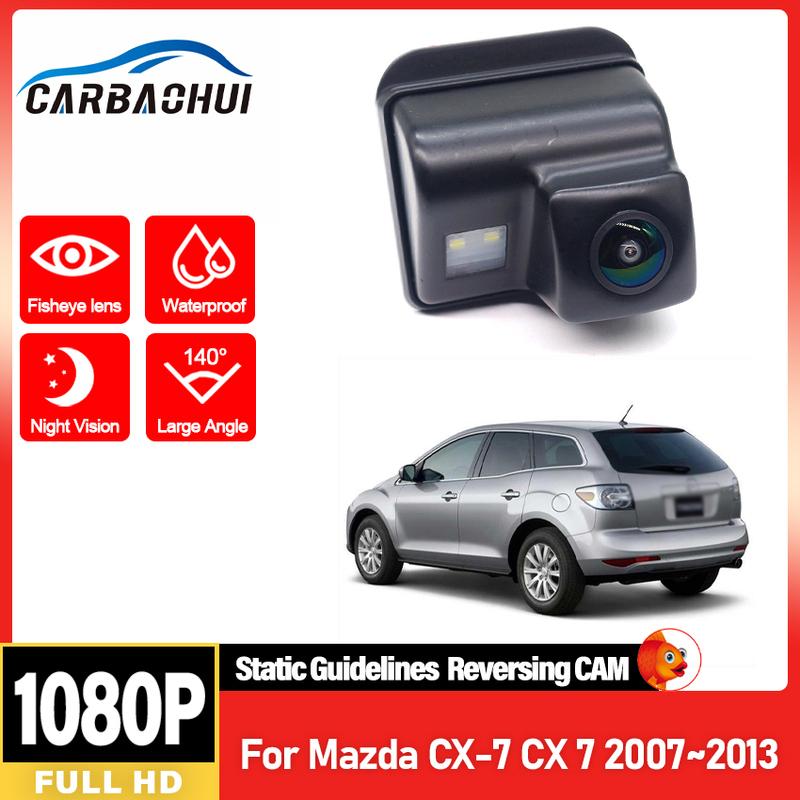 HD CCD 1080P Fisheye Lens Vehicle Reverse Rear View Camera For Mazda CX-7 CX 7 2007~2010 2011 2012 2013 Car Android Monitor