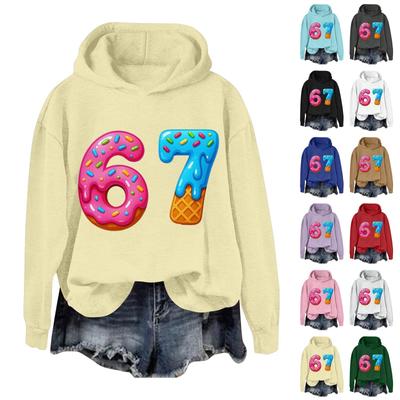 Женская модная повседневная толстовка с длинными рукавами, принтом и капюшоном