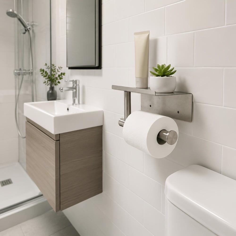 Rustproof Stainless Steel Toilet Paper Holder Wall Mounted Paper Towels Holder Bathroom