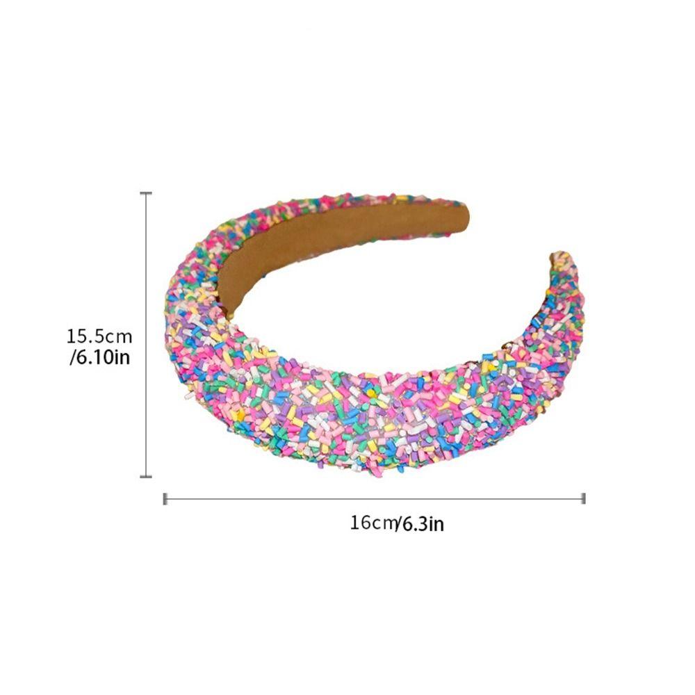 Fashion Star Donut Headband Make Up Face Wash Hair Hoop Candy Color Acrylic Female