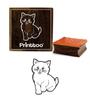 Printtoo Christmas Secret Santa Gift Square Cat Pattern Wooden Rubber Stamps-2 X 2