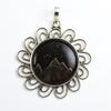 Natural Opal Pendant Quality 47 ct 925 Sterling Silver Round Cut October Birthday Birthstone