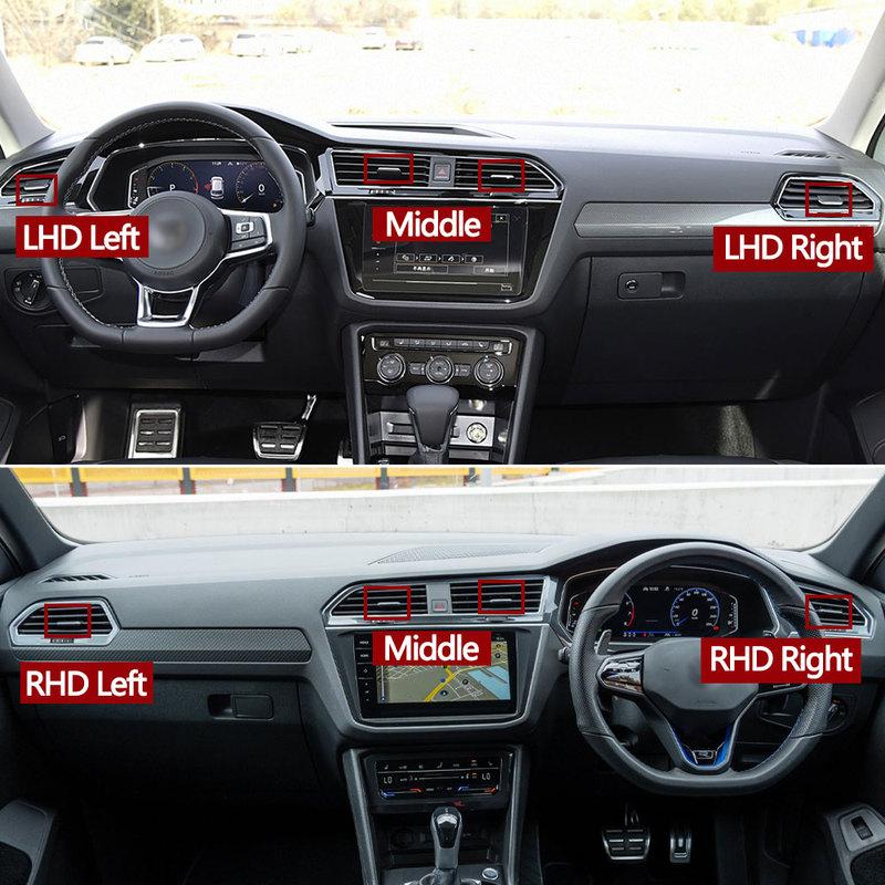 Car Front Dashboard Air Conditioner AC Vent Grille Outlet Tab Clip Slider For VW Volkswagen Tiguan 2017 2018
