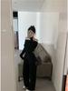 Набор из вязаного топа и брюк Осень/Зима 2025 OOTD: Элегантный двухпредметный ансамбль