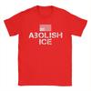 Abolish ICE America in Distress Inverted American Flag T Shirts Men Cotton Vintage TShirt Crewneck  Tees Short Sleeve Clothing