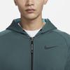Nike Pro Therma-Fit однотонная куртка с капюшоном на молнии с логотипом, мужская верхняя одежда, выцветший, еловый, зеленый DD2125-309