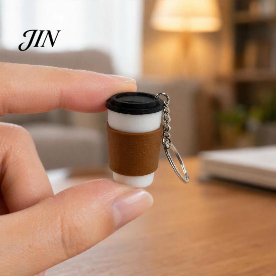 Travel Souvenir Pendant 3D Printed Cup Clicker Keychain, Squeeze Stress Relief Fidget Office Desktop Toy Toy, Mini for Backpack Keys Accessory
