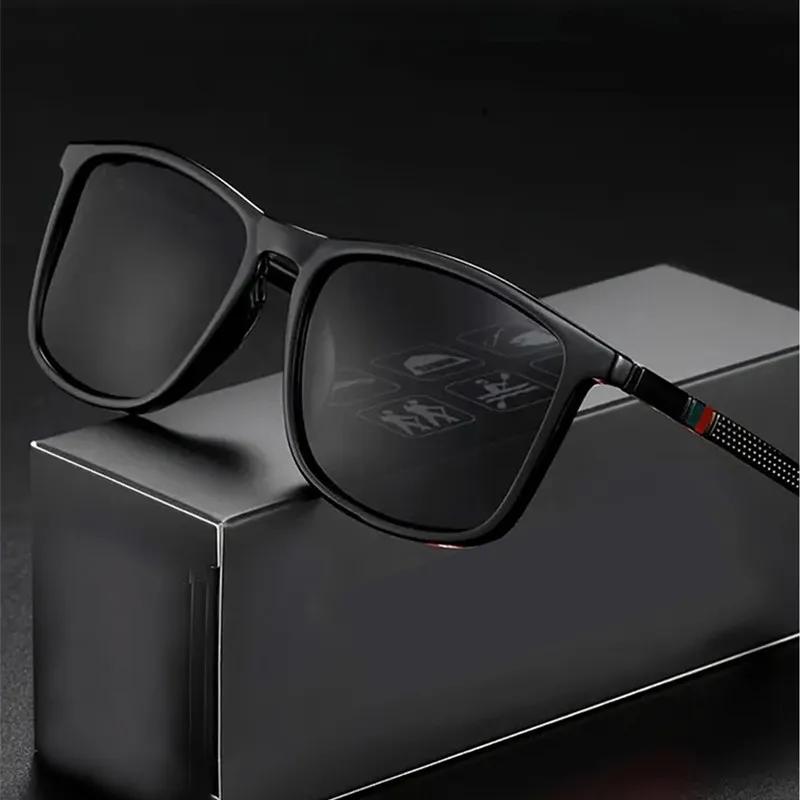 Новые Люксовые Солнцезащитные Очки Мужские UV400 Винтажные Классические Водительские Очки Мужские Солнечные Очки для Путешествий Рыбалки