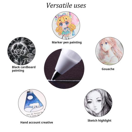 3 шт. гелевая ручка-маркер, белая/золотая/серебряная, чернила-роллеры с подсветкой для черной бумаги, художественный рисунок, ведение дневника, наброски