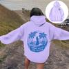 Женские толстовки с изображением пальмы Meet Me At The Ocean с принтом букв Толстовки-пуловеры с длинными рукавами Женская уличная толстовка с капюшоном