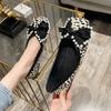 2024 Spring Summer Shoes Women Flats Elegant Ladies Leopard Shoes Fashion Brand Woman Boat Shoes Flat Plus Size 42 A4376