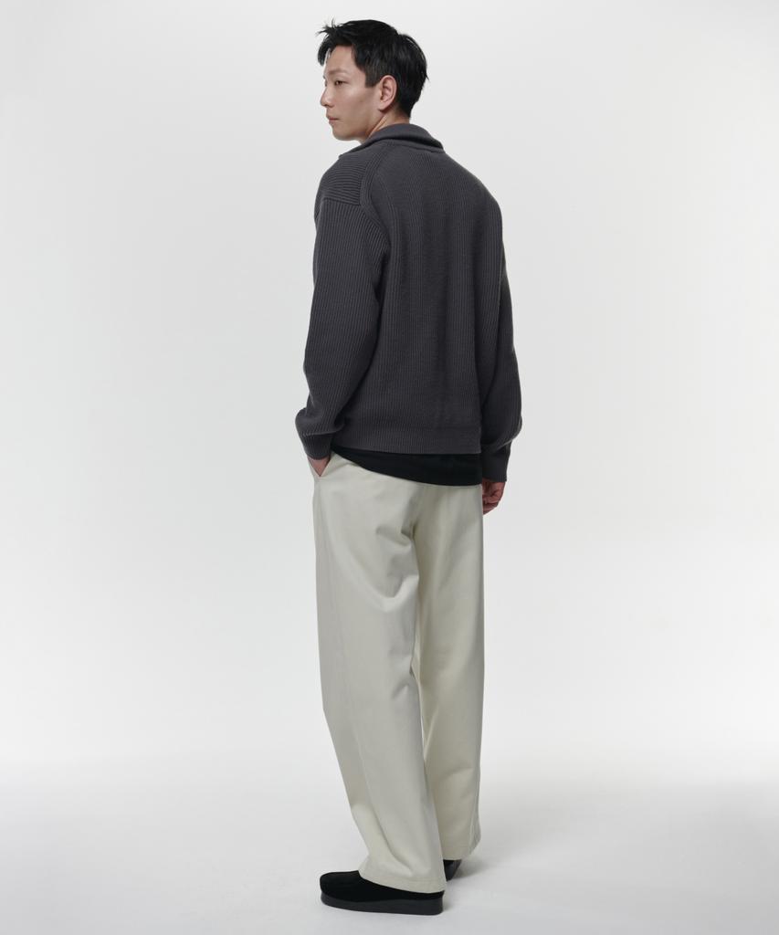 MUSINSA STANDARD Curved Wide Chino Pants [Cream]