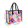  Floral Print Tote Bag Fashion Canvas Shoulder Handbag for Daily Use