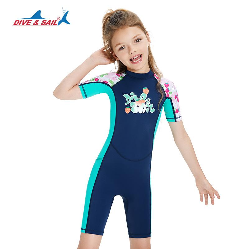 Детский быстросохнущий купальник с короткими рукавами, цельный водолазный костюм для взрослых, солнцезащитный костюм для серфинга с медузами