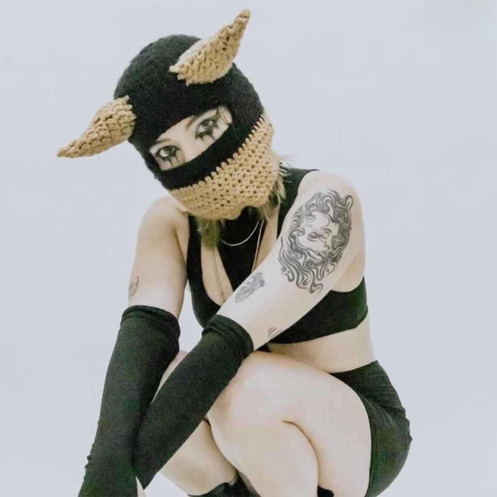 Вязаная маска-балаклава на все лицо для лыж, зимняя защита лица для занятий спортом на открытом воздухе, оригинальная вязаная шапка-бини