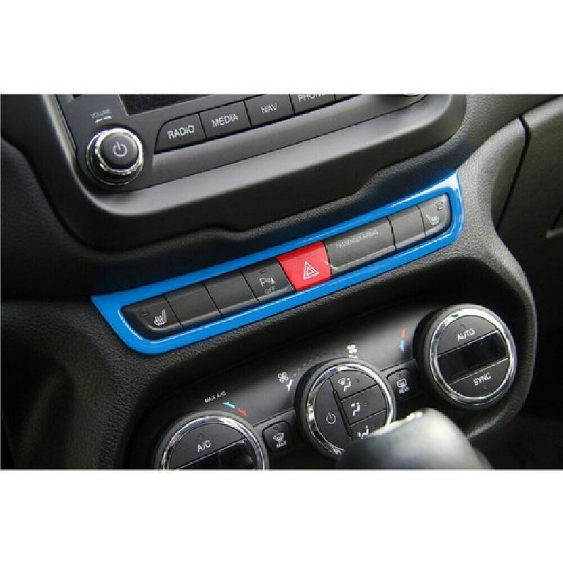 For Jeep Renegade 15 16 17 Light Blue Emergency Light Switch Panel Trim 1pcs