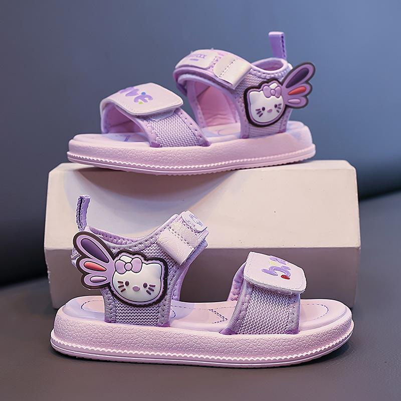 Girls baby fashion cartoon decoration sweet open-toed sandals children's summer new versatile sports classmates