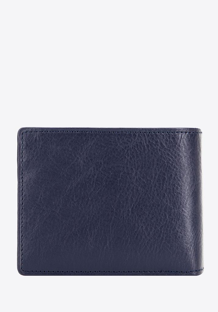 Wittchen Men's Leather Wallet, Diagonal Cut, Navy Blue, Natural Leather