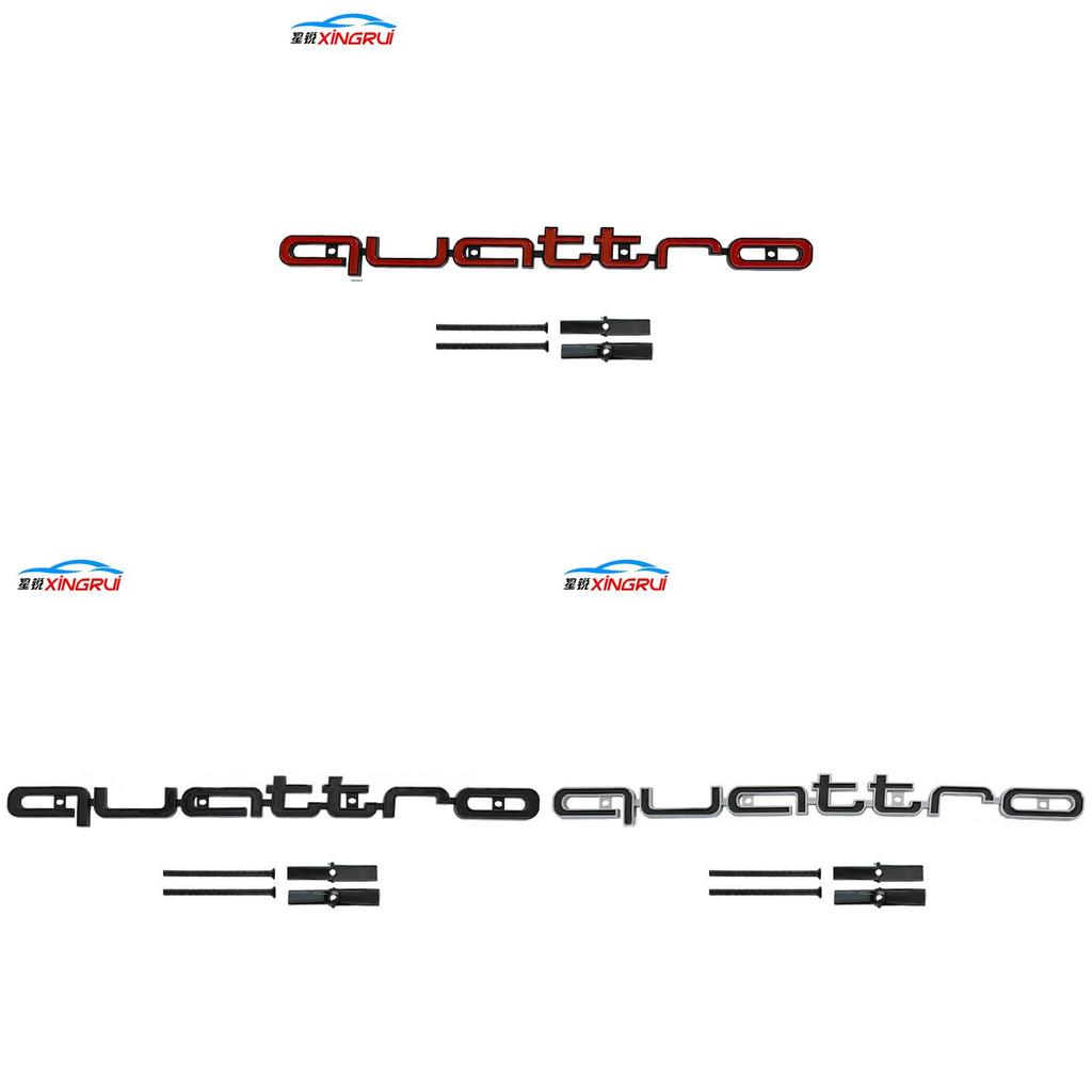 Эмблема на капот в стиле RS Quattro, Хромированная эмблема на переднюю решетку, Аксессуар для экстерьера автомобиля