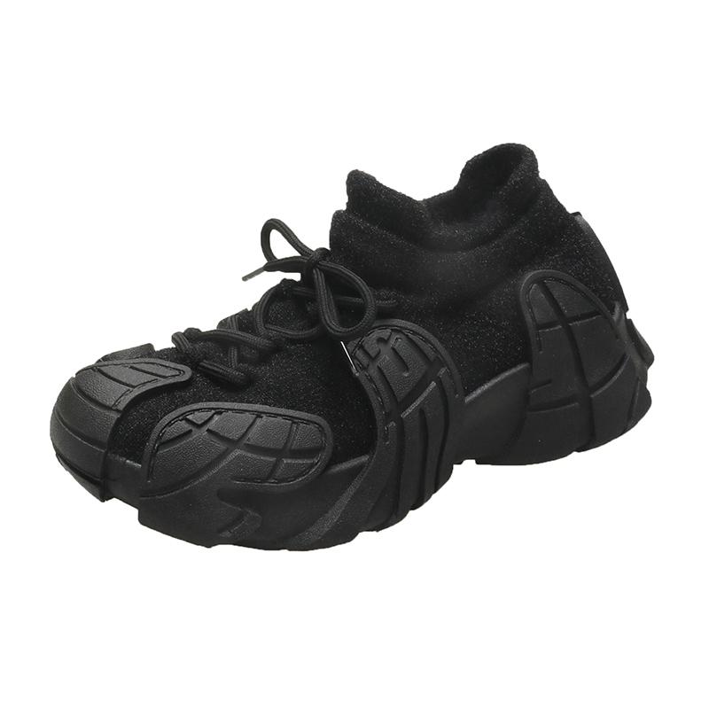 Модная женская спортивная обувь, дышащая обувь для пап, осенние новые стильные вязаные носки Fly, универсальные женские кроссовки на толстой подошве