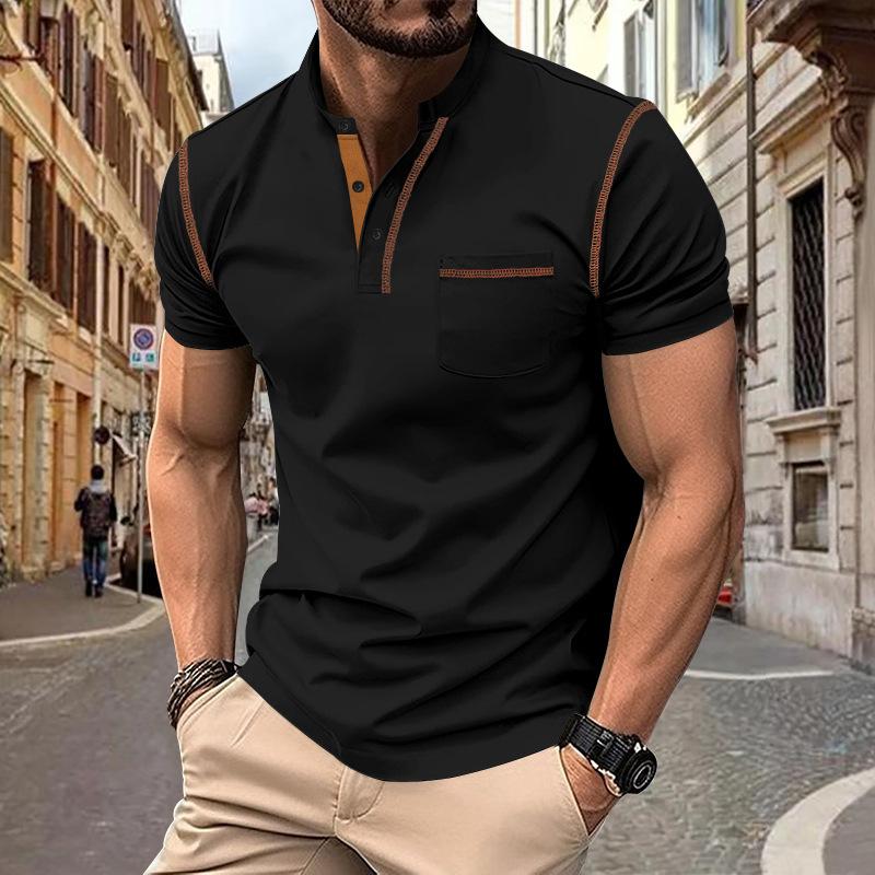 Men S Short Sleeve Solid Color Polo Shirt Quick Dry Comfortable