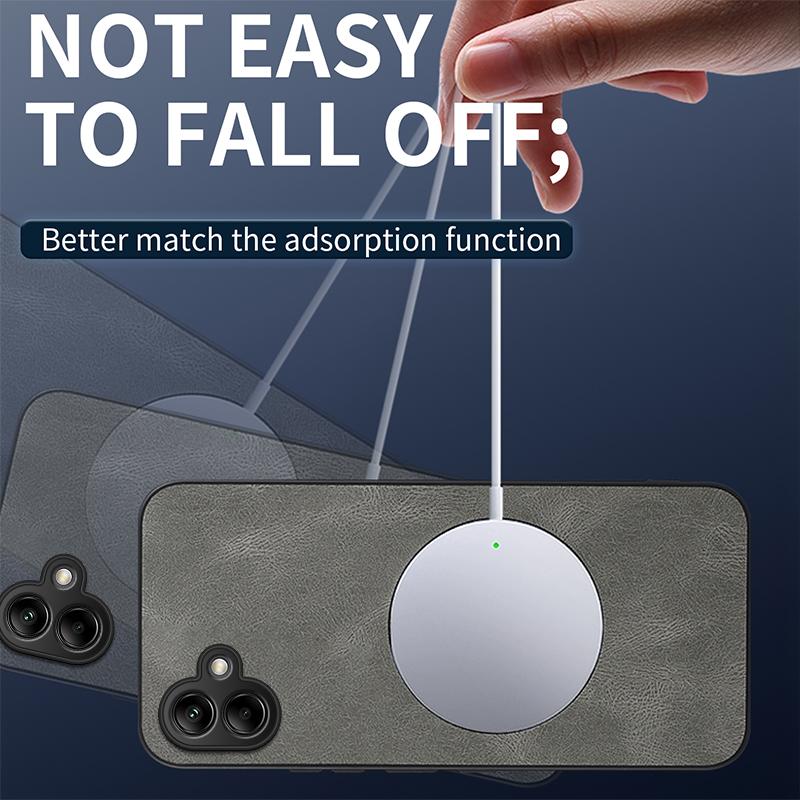 For Samsung Galaxy A06 4G Magnetic Case WANLONFENG SD Series PC TPU Phone Cover with 2Pcs Screen Film