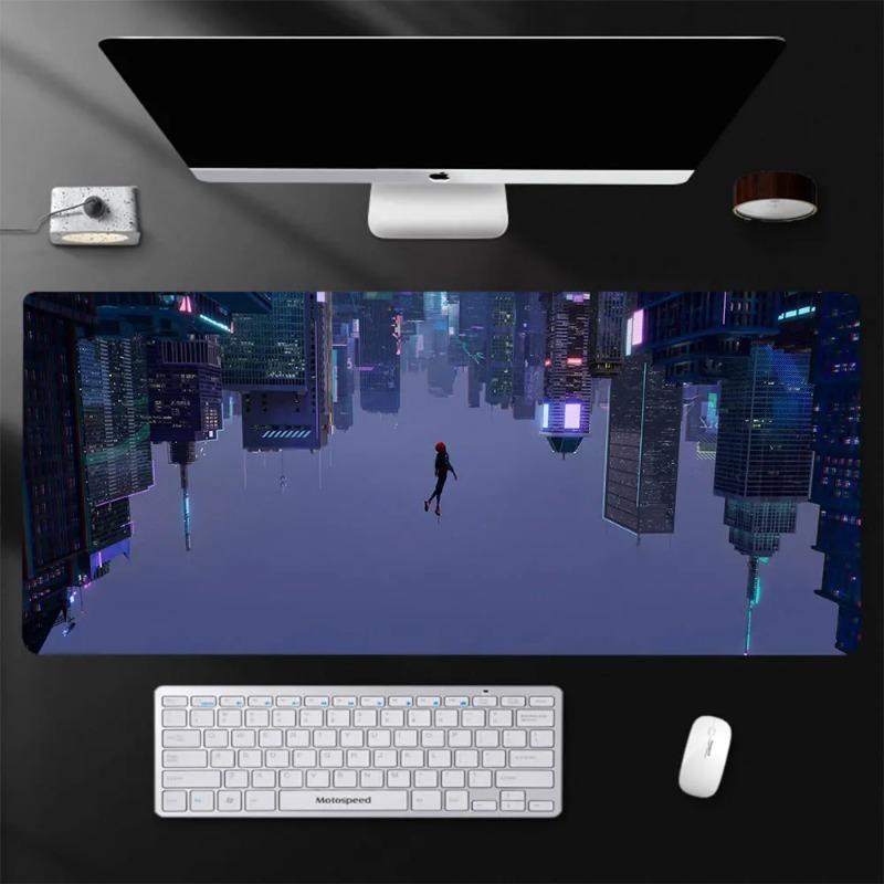 Киберпанк Игровой Коврик для Мыши Аниме Xxl Коврик для Мыши Неоновые Вывески Города Настольный Коврик Геймер Большой Коврик для Мыши Коврик для Клавиатуры Ковер для Ноутбука