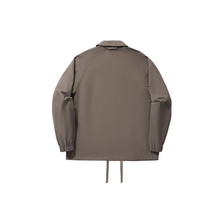 Li Ning Vital Series однотонная повседневная свободная куртка с воротником-поло унисекс грибно-коричневая AFDU261-2