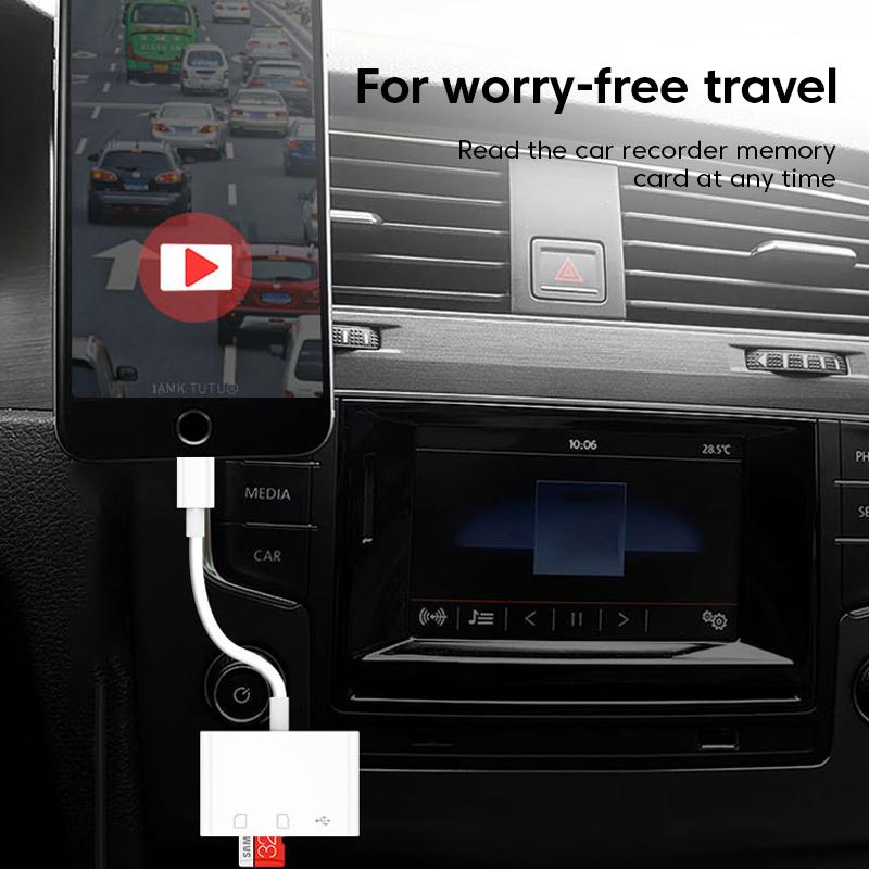 Картридер 3 в 1 Type-C OTG SD TF USB Конвертер для чтения карт памяти для iPad iPhone для Mac Book Планшет USB Type C Картридер