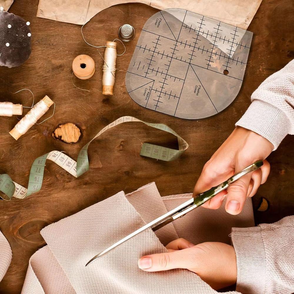 Акриловый Шаблон для Пэчворка Швейный Нескользящий Многофункциональный Угловой Шаблон Пэчворк