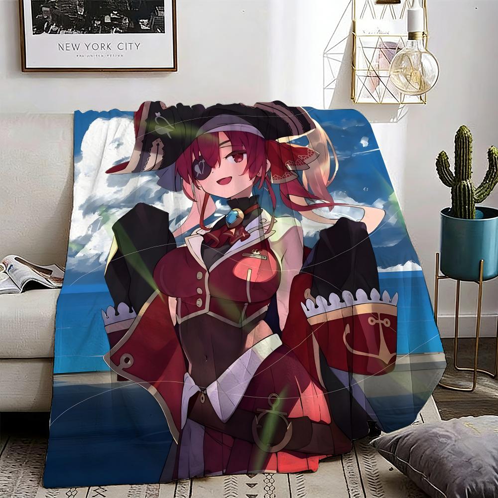 Houshou Marine Game Throw Lightweight 240g Flannel Blanket Soft Skin-friendly for Summer Cooling