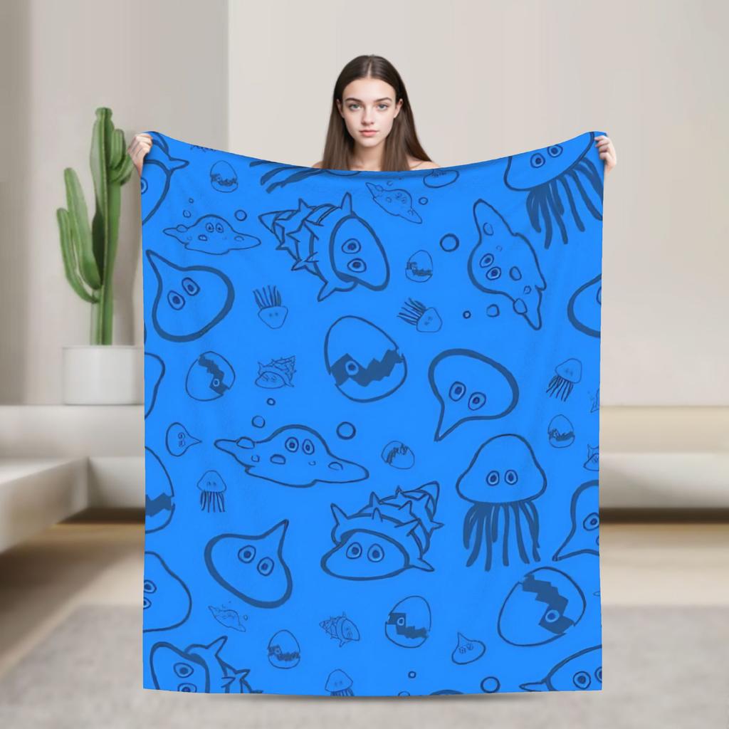D-Dragon Quest Slimes Blanket Quality Soft Warm Throw Blanket Winter Kids Couch Chair Sofa Bed Funny Bedspread