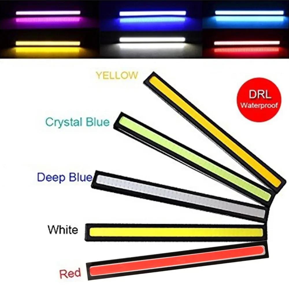 1/2PCS DC 12V 17cm Blue Super Bright LED Car COB Lights DRL Fog Driving Running Lamp Car COB LED Light Waterproof