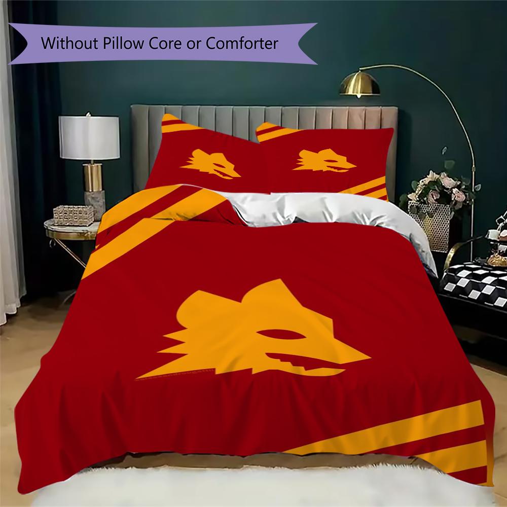 A.S Roma Pattern Bedding uilt Set uilt Cover Pillowcase Home Decoration Birthday Gift (1 * duvet cover + 2 * pillowcase without core)03