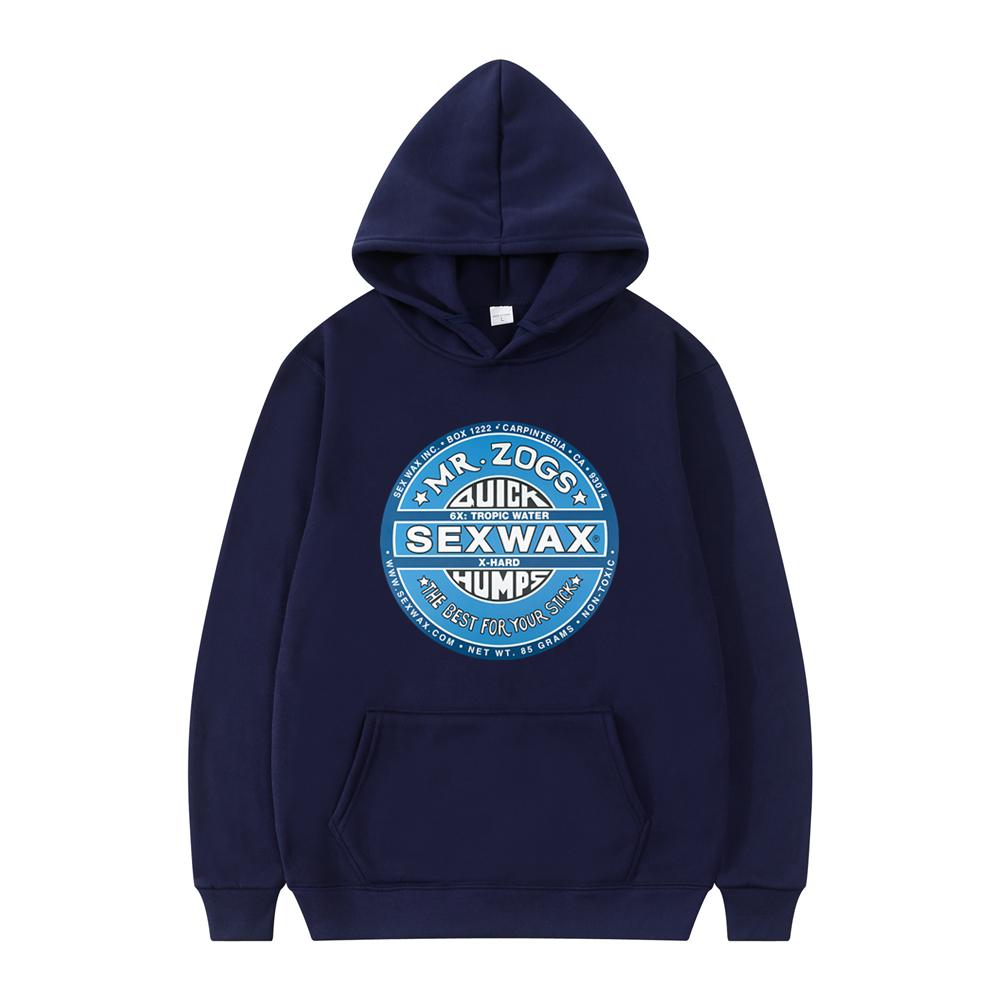 2026 New Men’s Trendy Pullover Hoodie – Street-Style Unisex Design, Featuring “Sex Wax / Mr. Zog's Surf” Graphic