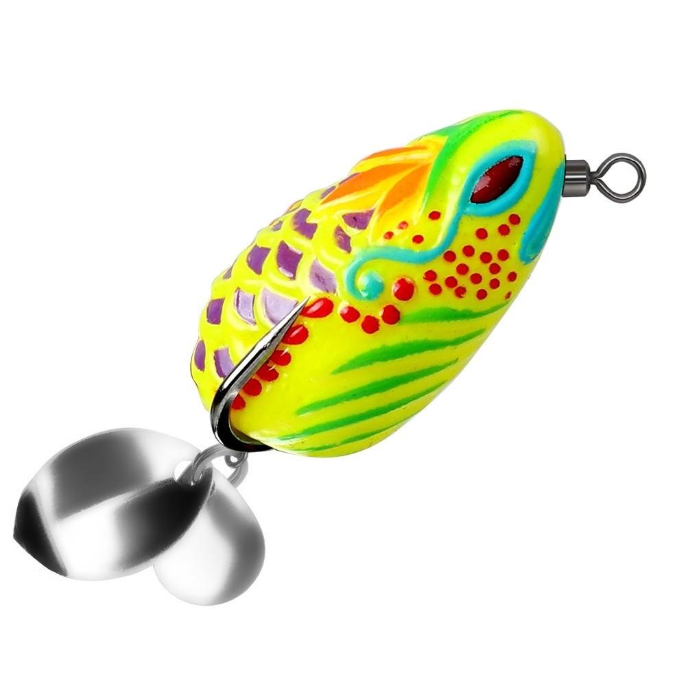 5.7g Soft Frog Lure Metal Spoon Mini Soft Lure Snakehead Fishing Wobbler  Bass Fishing