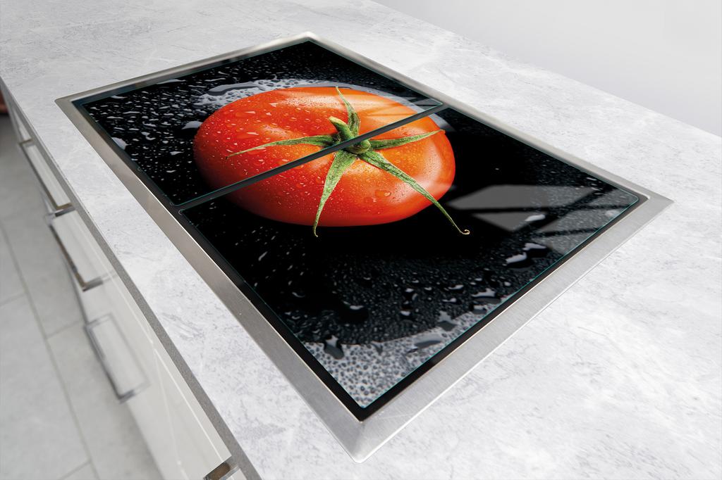 СТЕКЛЯННАЯ ЗАЩИТНАЯ ПАНЕЛЬ ДЛЯ КУХНИ 2x35x52 ПОМИДОР