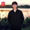 MINISO Мужская однотонная толстовка с молнией до середины и воротником-стойкой