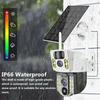 8MP 4K HD Solar IP Camera Wifi 4G Sim Dual Lens Outdoor PIR Human Detection CCTV Camera Low Powered V380pro Smart Security IP Cameras