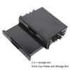Car Radio Cup Holder Single Din 2 in 1 Layer Black Cup Holder Multi Purpose Car Stereo Storage Box for Organizing Items