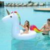 Inflatable Rainbow Water Float Ride-on Swimming Pool Lounger Beach Raft