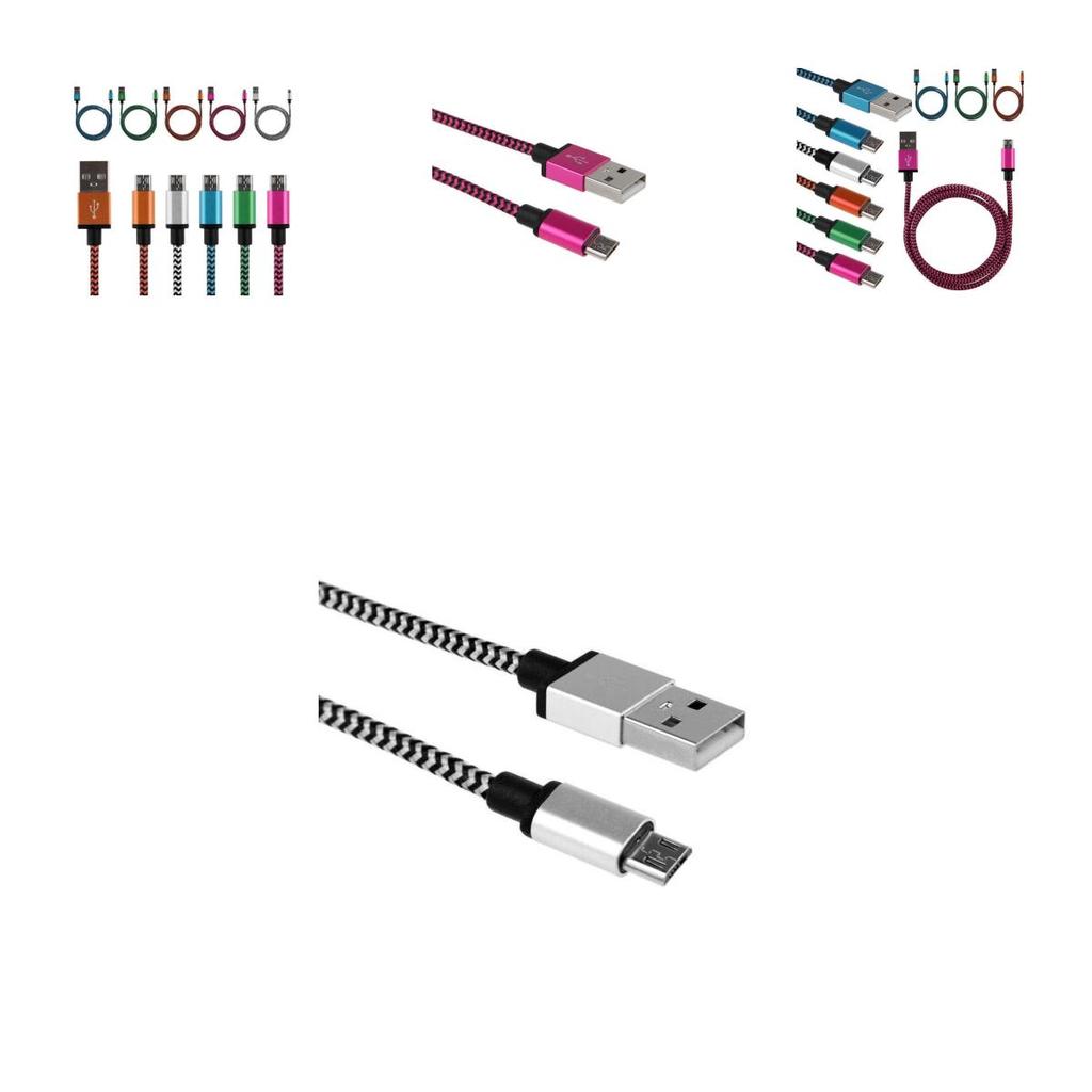 Вневременной дизайн 3/6/10 футов Алюминиевый плетеный кабель Micro USB для синхронизации данных и зарядки для вашего телефона Android