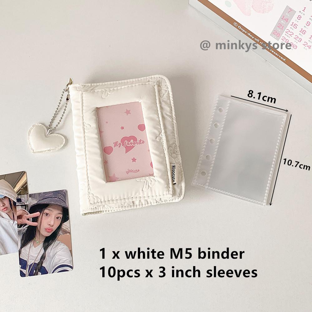 MINKYS New Arrival Fabric M5 3 inch Kpop Photocards Binder Book idol Photo Collection Book Album Book