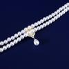Adjustable Pearl Pet Necklace Double Layer Cat Neck Chain Dog Princess Necklace  Wedding