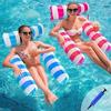 Inflatable Pool Float Chair Ergonomic Headrest Leak-proof PVC Swimming Pool Lounge Chair PVC Kids Adults Floating Sofa Water Hammock