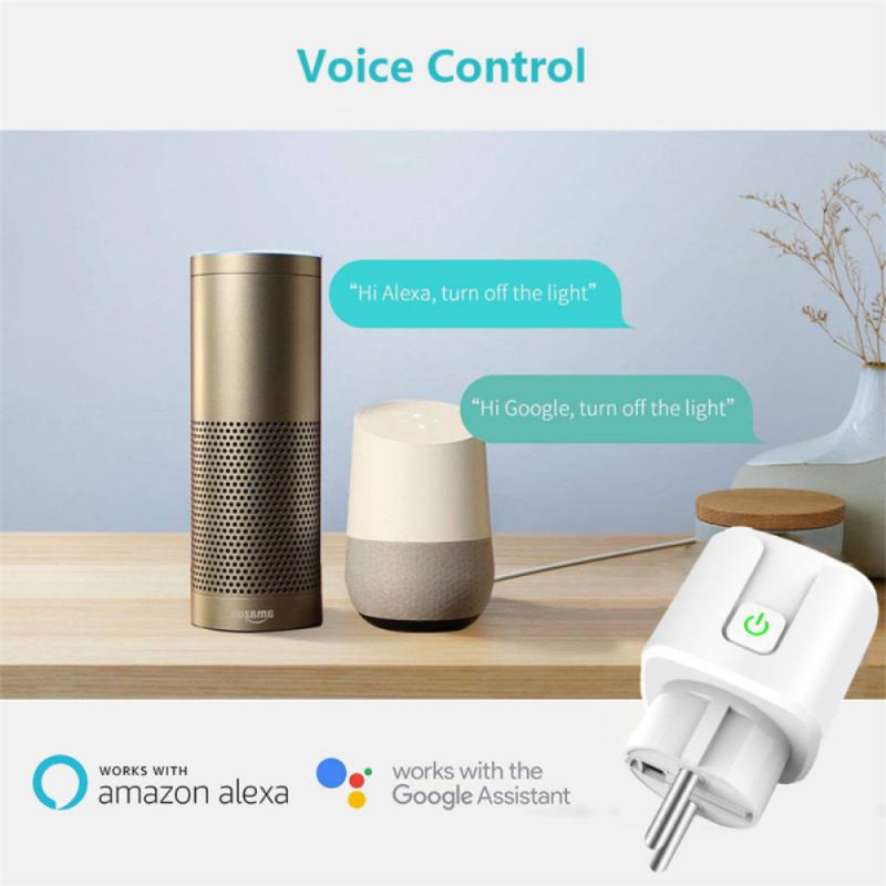 Умная розетка Zigbee Tuya Smart Life App Control, европейская вилка 16a 20a, беспроводная розетка с монитором мощности для Alexa Alice Google Home
