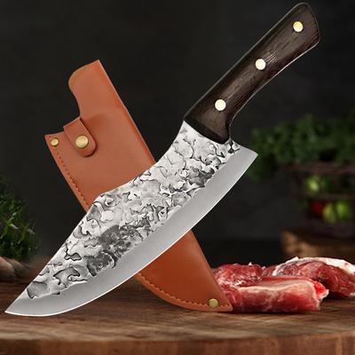 Кованый нож для разделки мяса Нож мясника Кухонный Нержавеющая сталь Нож для рубки мяса Шеф-повар Нож для нарезки Инструменты для готовки